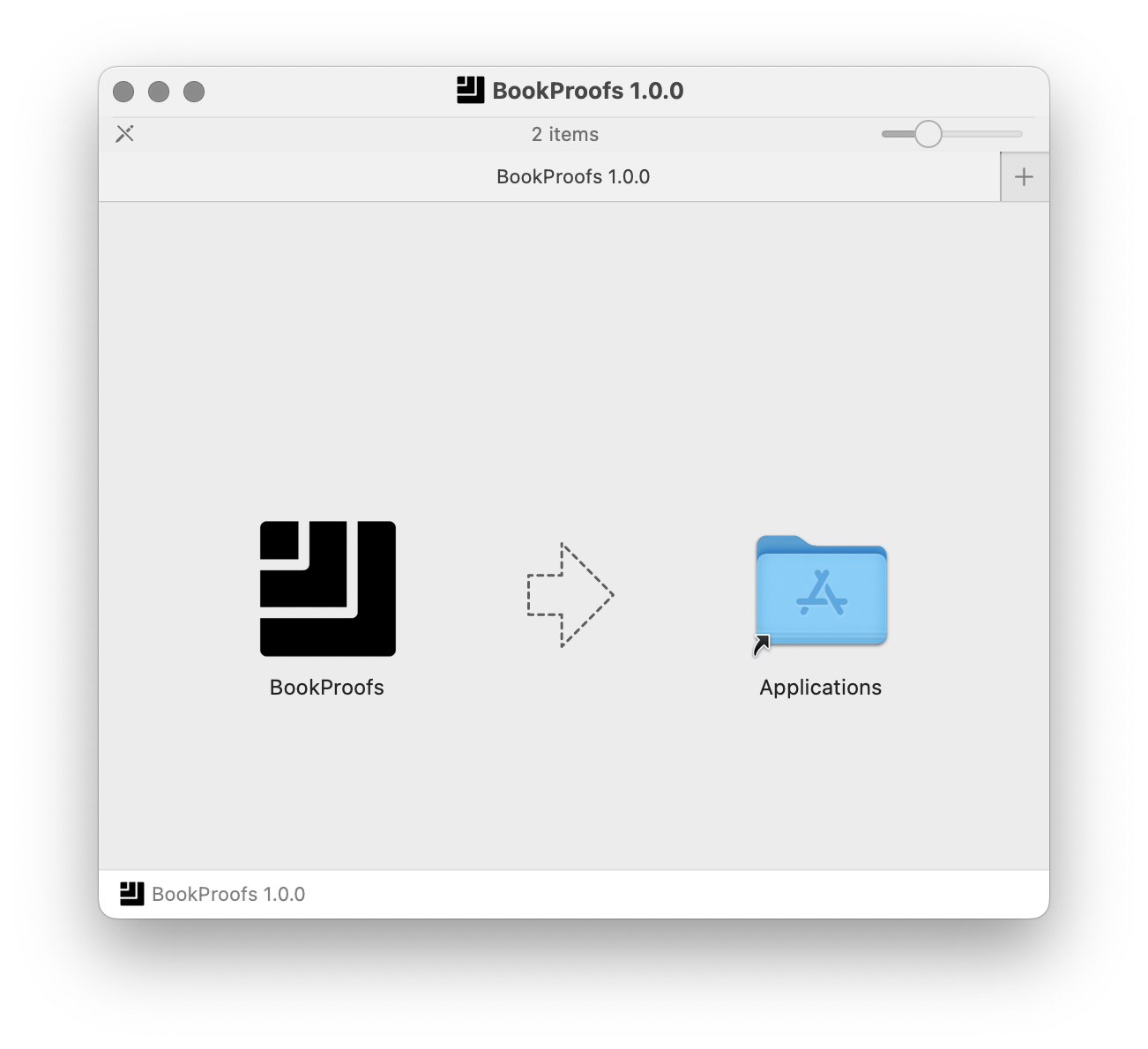Drag Book Proofs to Applications folder
