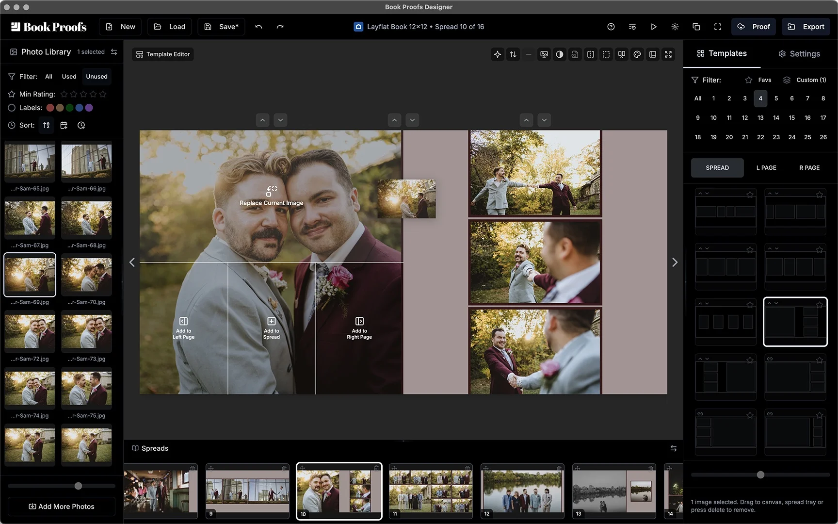 Drag and drop interface